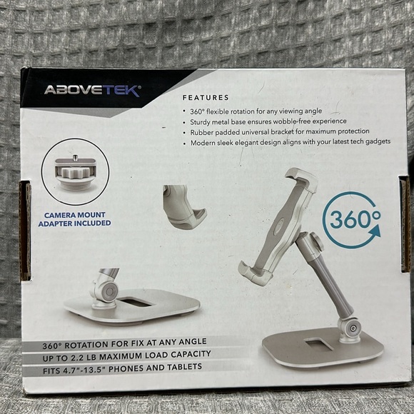 Desktop based tablet stand. Universal bracket fits 4.7 inch to 13 inch devices. - Picture 4 of 5
